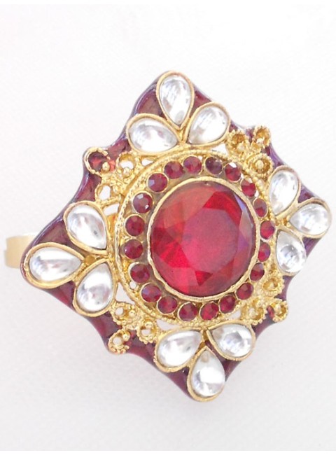 Kundan Finger Ring